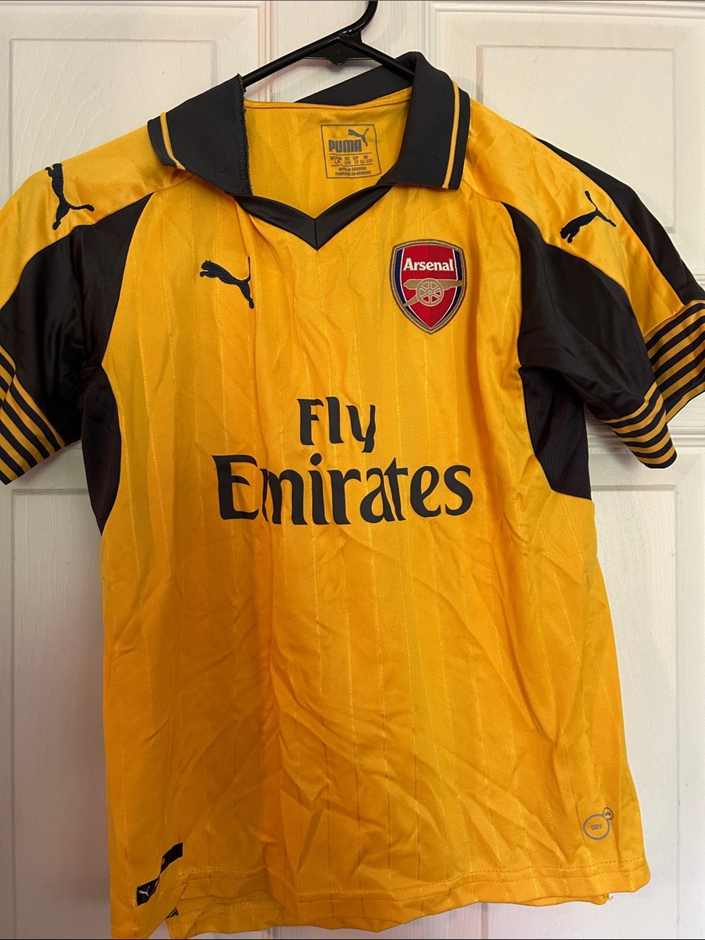 Puma Vintage Arsenal Kids Yellow and Black Football Jersey